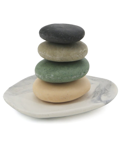 Zen Cairn Pebble Soaps with Soap Dish - Bar Soap