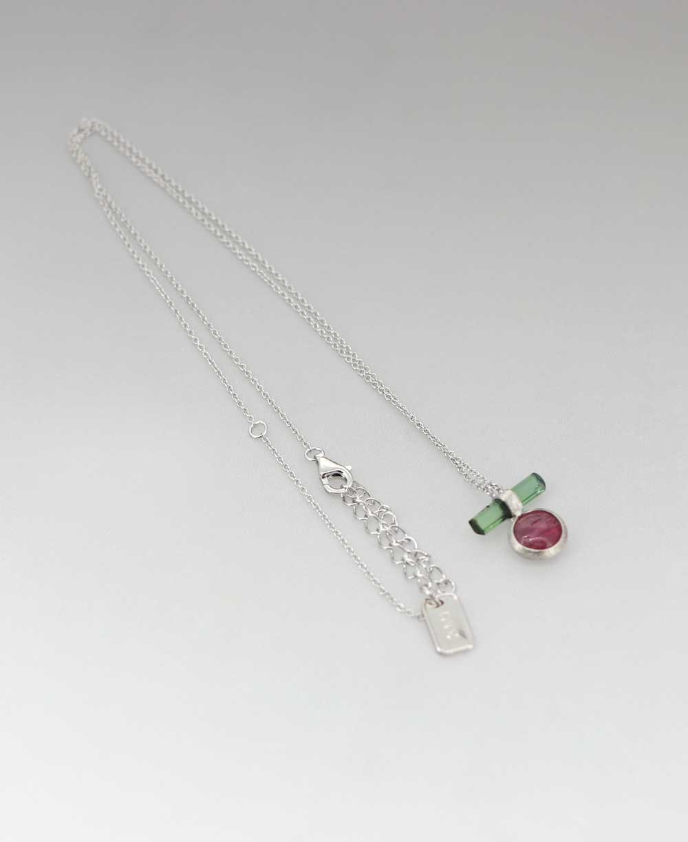 Zen-Inspired Tourmaline Stacked Dainty Necklace - Necklaces