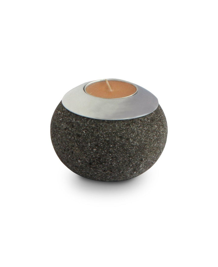 Zen Orb Stone Tealight Holders, Set of 3 - Candleholders