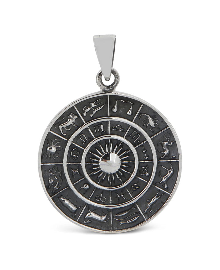 Zodiac Celestial Sterling Silver Pendant - Charms & Pendants